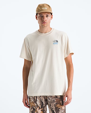Mens 1966 Flora Relaxed ShortSleeve TeeGraphic TNF White Dune BACK