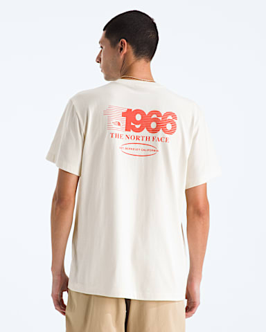 Mens Track Relaxed ShortSleeve TeeGraphic TNF White Dune BACK