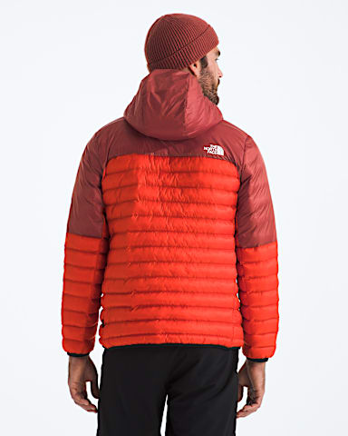 Mens Terra Peak Hoodie TNF Lava RedIron Clay BACK