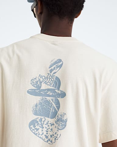Tshirt  manches courtes dcontract imprim Stones pour hommes TNF Dune Blanche HERO2