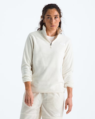 Womens Glacier Fleece Zip Jacket TNF White Dune HERO