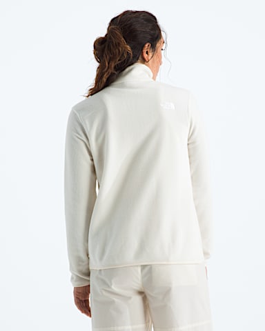 Womens Glacier Fleece Zip Jacket TNF White Dune BACK
