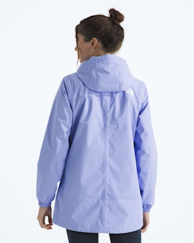 Womens Antora Rain Parka TNF Periwinkle Glow BACK