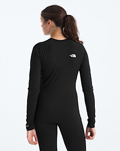 TNF X Smartwool Womens Merino Blend 150 LongSleeve Crew TNF Black BACK