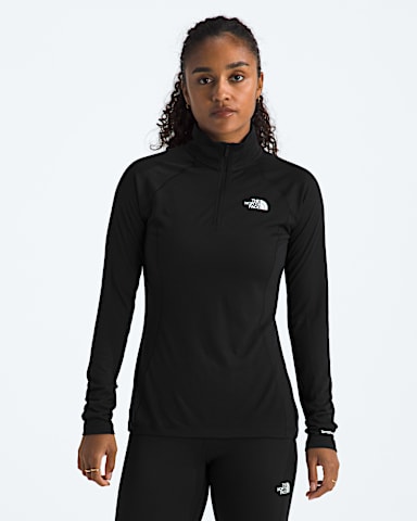 TNF X Smartwool Womens Merino Blend 150 LongSleeve Zip TNF Black HERO