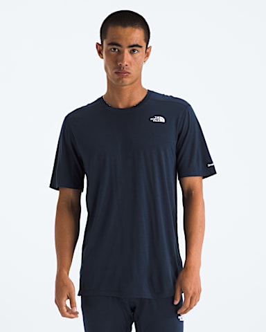TNF X Smartwool Mens Merino Blend 150 ShortSleeve Crew TNF Deep Navy HERO