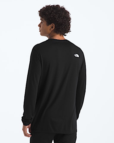 TNF X Smartwool Mens Merino Blend 150 LongSleeve Crew TNF Black BACK