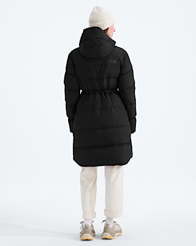 Womens Explore Farther Parka TNF TNF BlackRecycled Down BACK