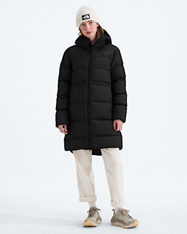 Womens Explore Farther Parka TNF TNF BlackRecycled Down Main