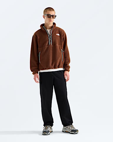 Mens TNF Fleeski Zip Pullover TNF Ember Soil HERO2