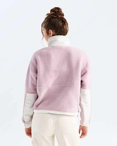 Womens Yumiori Off Peak Zip Jacket TNF Metal Pink White Dune BACK