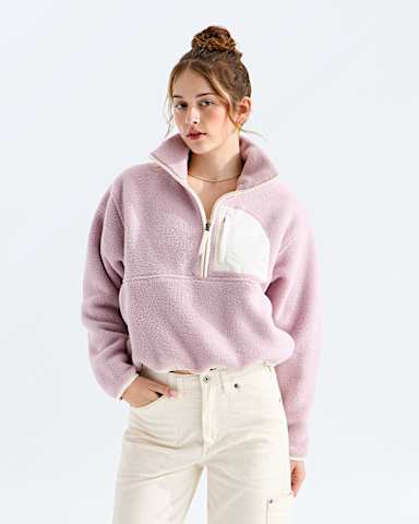 Womens Yumiori Off Peak Zip Jacket TNF Metal Pink White Dune Main