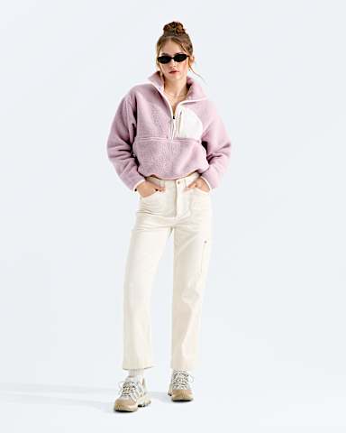 Womens Yumiori Off Peak Zip Jacket TNF Metal Pink White Dune HERO2