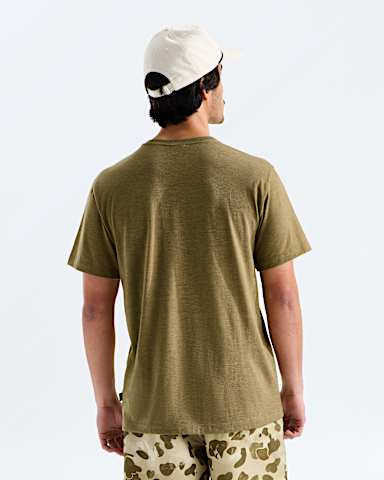 Mens TriBlend ShortSleeve Henley TNF Cedar White Heather BACK