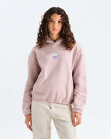 Womens Places We Love HoodieRockies Blue Columbine TNF Metal Pink Main