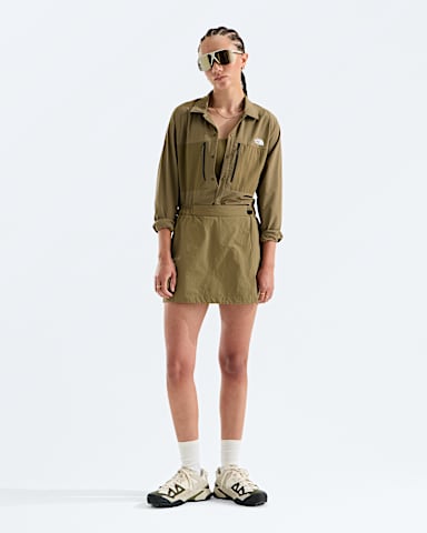 Chemise manches longues Trail LIGHTRANGE pour femmes TNF CdreVert Taupe HERO2