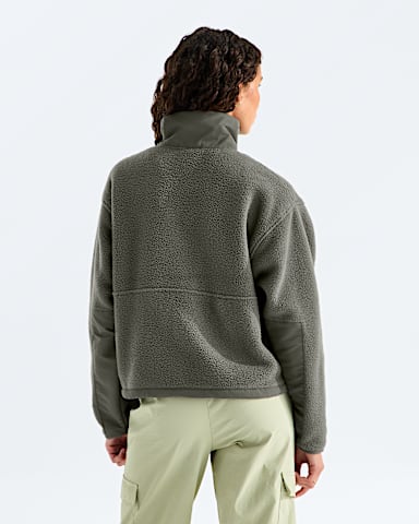 Womens Yumiori Off Peak Zip Jacket TNF New Taupe Green BACK