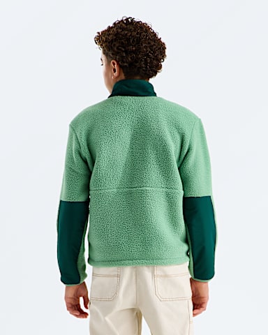 Manteau Yumiori Off Peak glissire pleine longueur pour garons TNF Vert Algue AttenueVert Chasseur BACK
