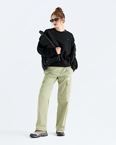 Womens TNF Essential Simple Dome Boxy Oversize Crew TNF TNF BlackTNF Black HERO2