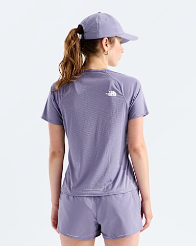 Haut manches courtes Sunriser LIGHTRANGE pour femmes TNF Prune Profond BACK