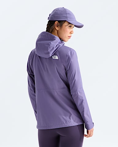 Womens Alta Vista Rain Jacket TNF Grounded Plum BACK