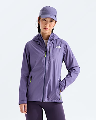 Womens Alta Vista Rain Jacket TNF Grounded Plum Main