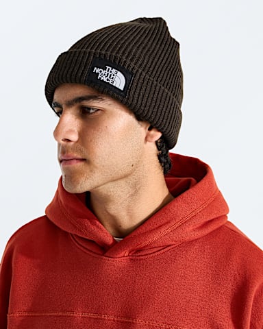 Salty Lined Beanie TNF Dark Chestnut MODELBACK