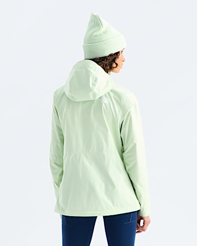 Womens Alta Vista Rain Jacket TNF Calcified Lime BACK