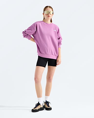 Chandail ras du cou surdimensionn Evolution Simple Dome pour femmes TNF ROSE JUPON ROSE BARBE PAPA HERO2
