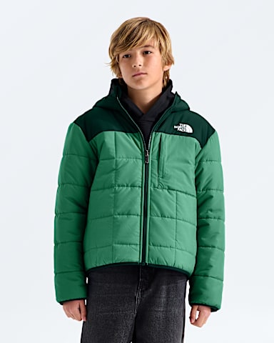 Boys Reversible Shasta FullZip Hooded Jacket TNF Dimmed AlgaeHunter Greeen Main