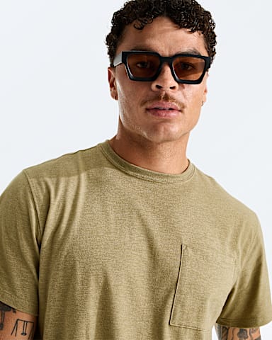 Mens TriBlend ShortSleeve Pocket Tee TNF Cedar White Heather HERO2