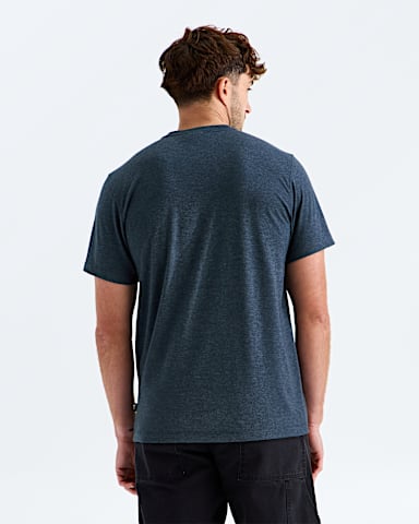 Mens TriBlend ShortSleeve Henley TNF Summit Navy White Heather BACK