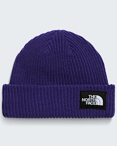 Kids Salty Lined Beanie TNF Peak Purple HERO