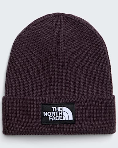 TNF Logo Box Cuffed Beanie TNF Deep Burgundy HERO
