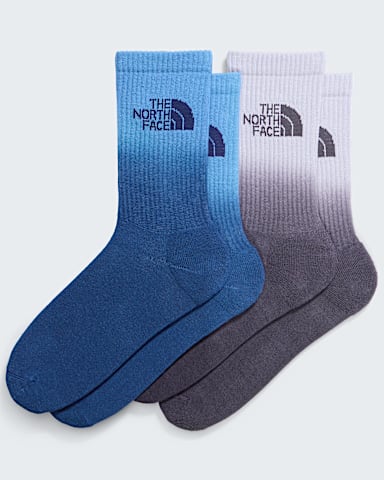 Everyday Crew Sock Dip Dye2P TNF Bold Blue  Grounded Plum HERO