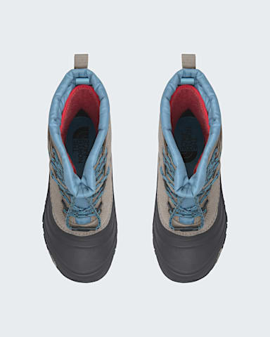 Youth Alpenglow V Waterproof Boots TNF Stone SlabPale Teal DETAILINSTEP