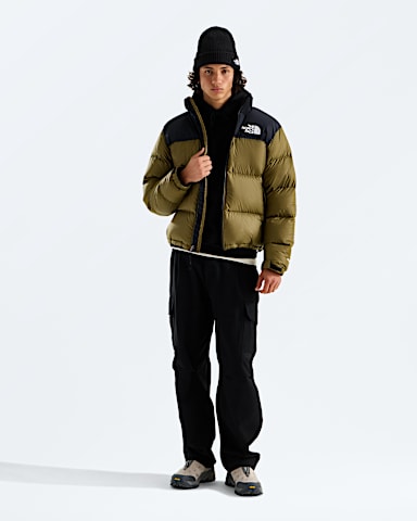 Mens 1996 Retro Nuptse Jacket TNF Caraway SeedTNF Black HERO2