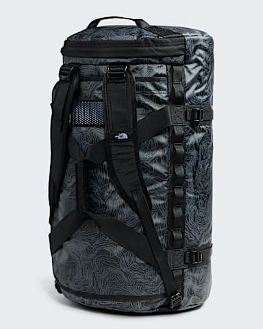 Base Camp DuffelL TNF TNF Black Glowing Topo Print BACK
