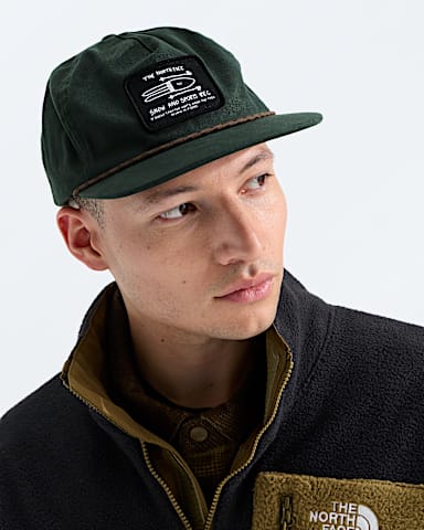 Norm 5Panel Hat TNF Bottle Green Snow Patch MODELBACK