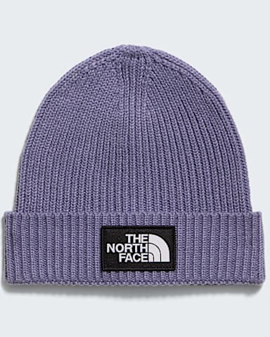 Kids TNF Logo Box Cuffed Beanie TNF Grounded Plum HERO