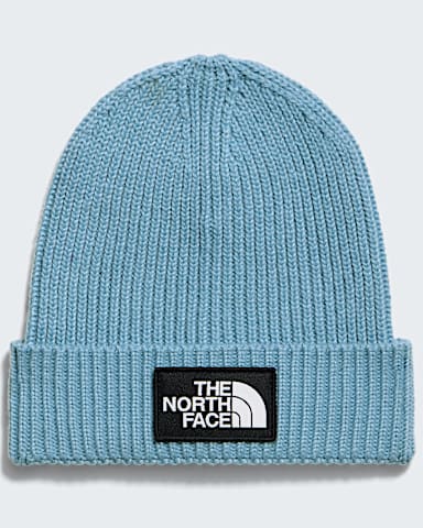 Kids TNF Logo Box Cuffed Beanie TNF Pale Teal HERO
