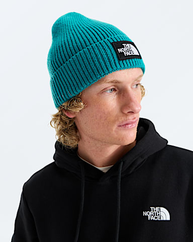 Tuque  revers avec logo TNF TNF Turquoise Restauratrice MODELBACK