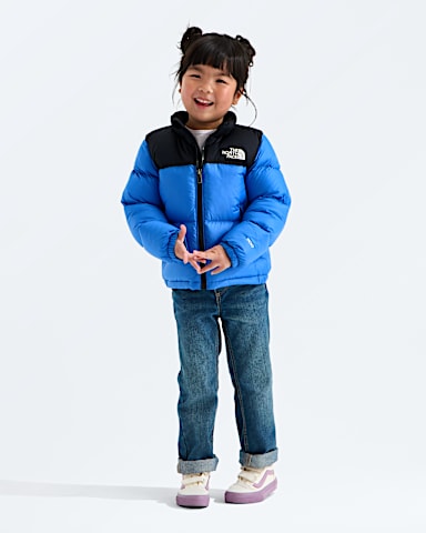 Kids 1996 Retro Nuptse Jacket TNF Active Blue HERO3
