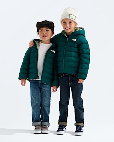 Kids Reversible Perrito Hooded Jacket TNF Pacific Teal HERO