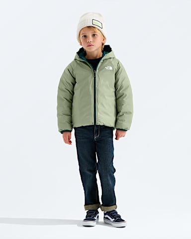 Kids Reversible Perrito Hooded Jacket TNF Pacific Teal HEROREV