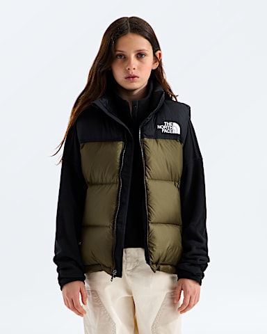 Boys  Girls 1996 Retro Nuptse Vest TNF Caraway Seed HERO3