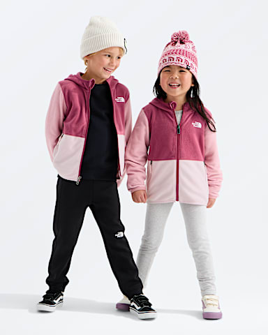 Chandail capuchon Glacier fermeture glissire pleine longueur pour enfants TNF Argile fermenteFleur plePrimevre HERO