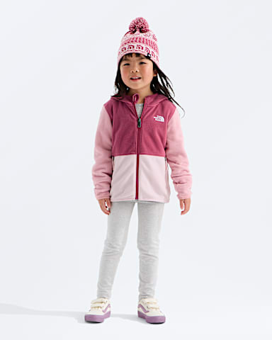 Chandail capuchon Glacier fermeture glissire pleine longueur pour enfants TNF Argile fermenteFleur plePrimevre HERO2