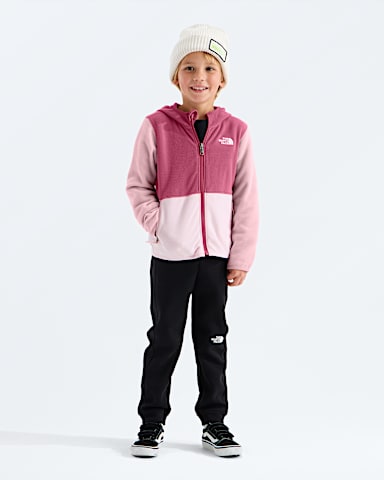 Chandail capuchon Glacier fermeture glissire pleine longueur pour enfants TNF Argile fermenteFleur plePrimevre HERO3