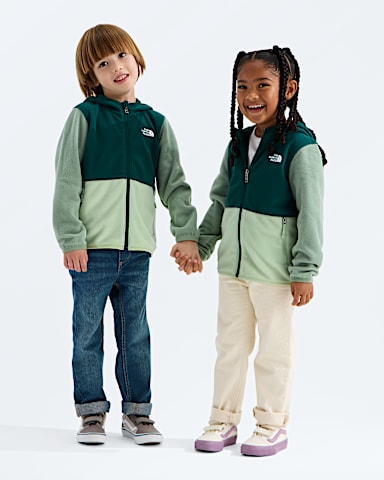 Kids Glacier FullZip Hoodie TNF Pacific TealCalcified LimeSlate Moss HERO